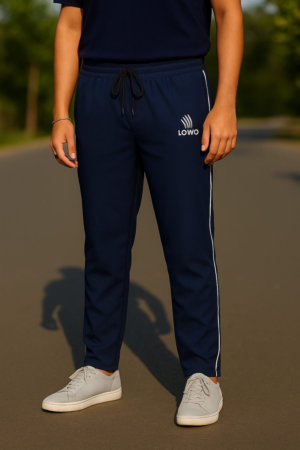 LOWO Classic Blue Premium Micro Stretch Trouser