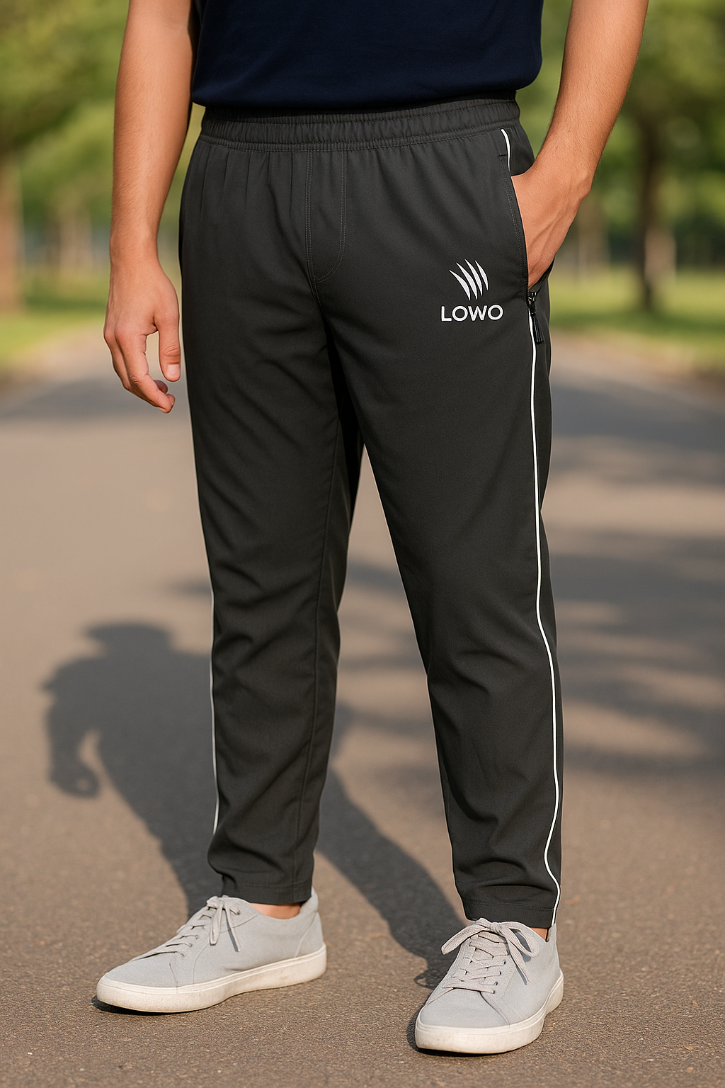 LOWO Classic Charcoal Premium Micro Stretch Trouser