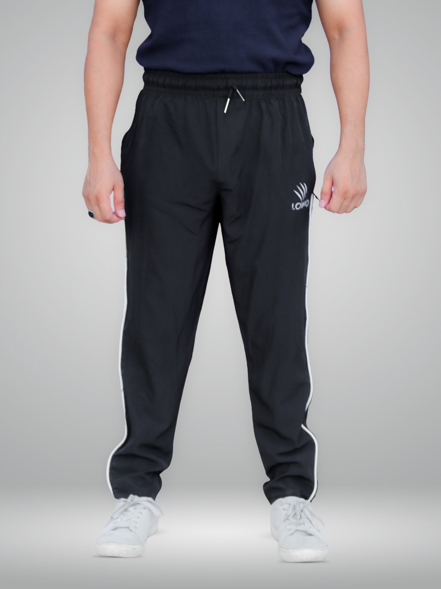 LOWO Classic Black Premium Micro Stretch Trouser