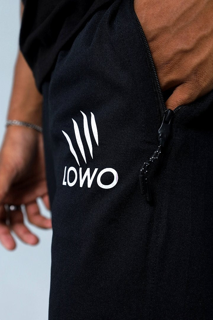 LOWO SleekFit Ultra-Comfortable, All-Black Look Trouser